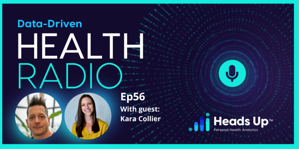 NutriSense founder Kara Collier and Heads Up Found Dave Korsunsky talk talk about continuous glucose monitoring and chronic lifestyle conditions on Data-Driven Health Radio Podcast