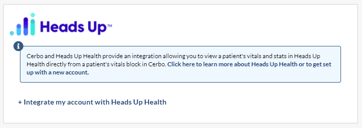 Cerbo and Heads Up Integration